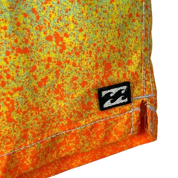 Billabong Laybacks Swim Trunks Men’s Size M – Orange Blue Gradient Board Shorts - Picture 5 of 11